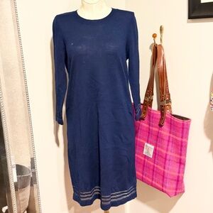 Nicole Miller Midnight Blue Long Sleeve Dress